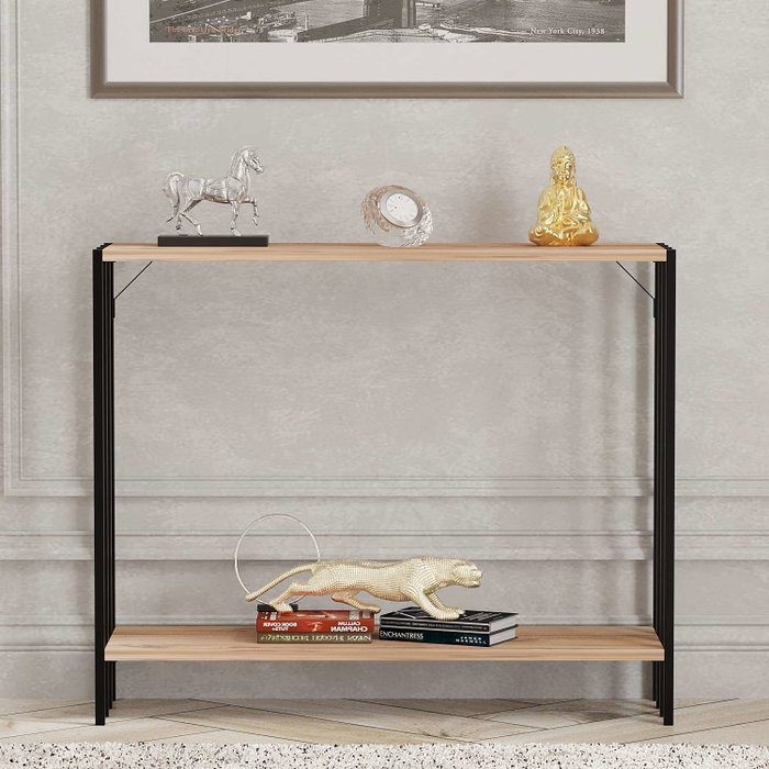 Hanah Home Aparador Verona Negro y Pino Atlántico - 90x74x26 cm